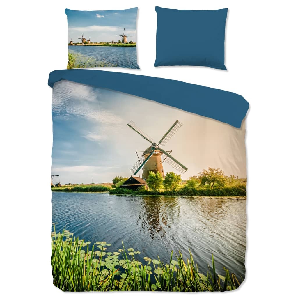 vidaXL Dekbedovertrek WINDMILL 155x220 cm meerkleurig