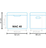 Koelbox absorptie MAC-40 42 L zwart