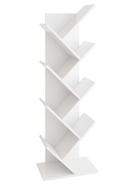 vidaXL Boekenplank staand geometrisch wit