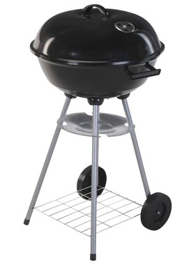 vidaXL Kogelbarbecue op wielen 46 cm zwart