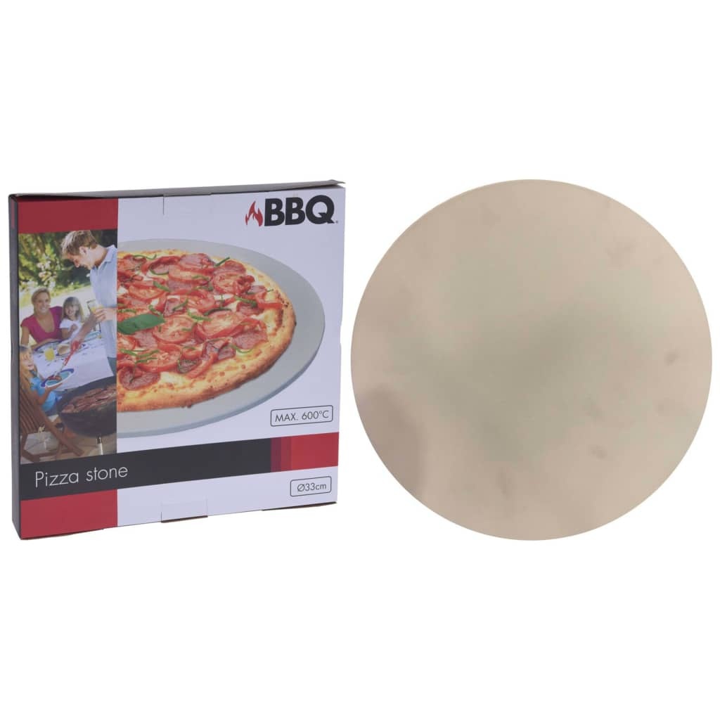 Pizzasteen voor barbecue 30 cm crèmekleurig