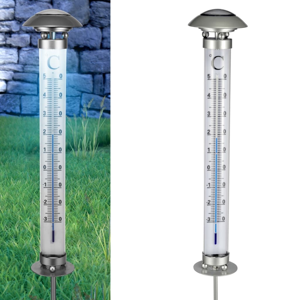 vidaXL Thermometerlamp solar