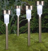 vidaXL Tuinlampen 4 st solar LED 36 cm roestvrij staal