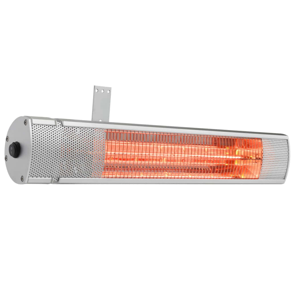 vidaXL Terrasverwarmer wandmontage KA-5277 2000 W Golden Tube zilver