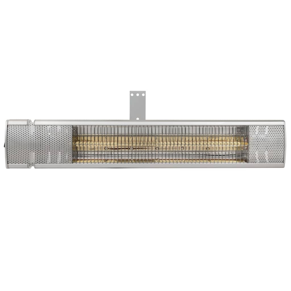 vidaXL Terrasverwarmer wandmontage KA-5277 2000 W Golden Tube zilver