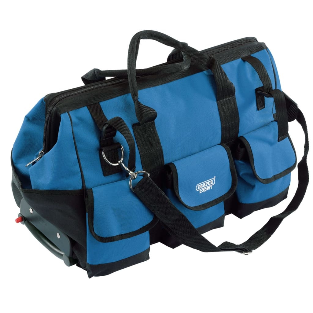 vidaXL Gereedschapstas rollend 58 L 60x30x35 cm blauw en zwart