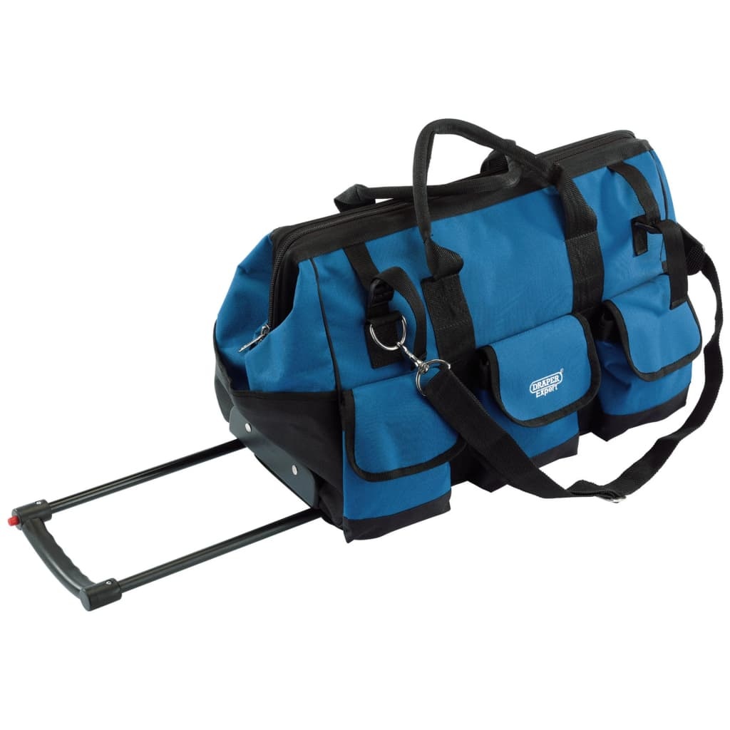 vidaXL Gereedschapstas rollend 58 L 60x30x35 cm blauw en zwart