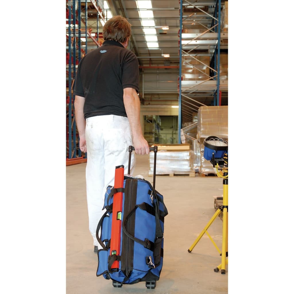 vidaXL Gereedschapstas rollend 58 L 60x30x35 cm blauw en zwart