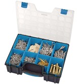 vidaXL 8-delige Organizer met vakken 41,5x33x11 cm zwart