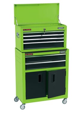 vidaXL Rolkast met gereedschapskist 61,6x33x99,8 cm groen