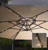 vidaXL Parasol lichtslinger solar LED 130 cm