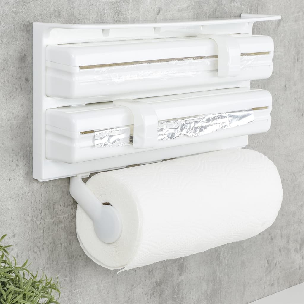 VidaXL Rolhouder wandmontage wit