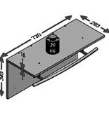 vidaXL Wandkapstok 72x29,3x34,5 cm wit