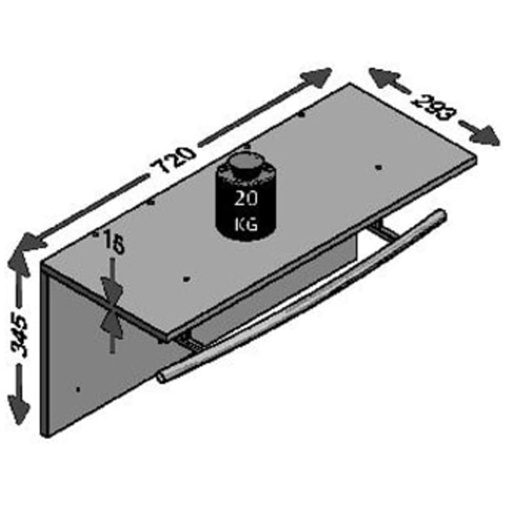 vidaXL Wandkapstok 72x29,3x34,5 cm wit