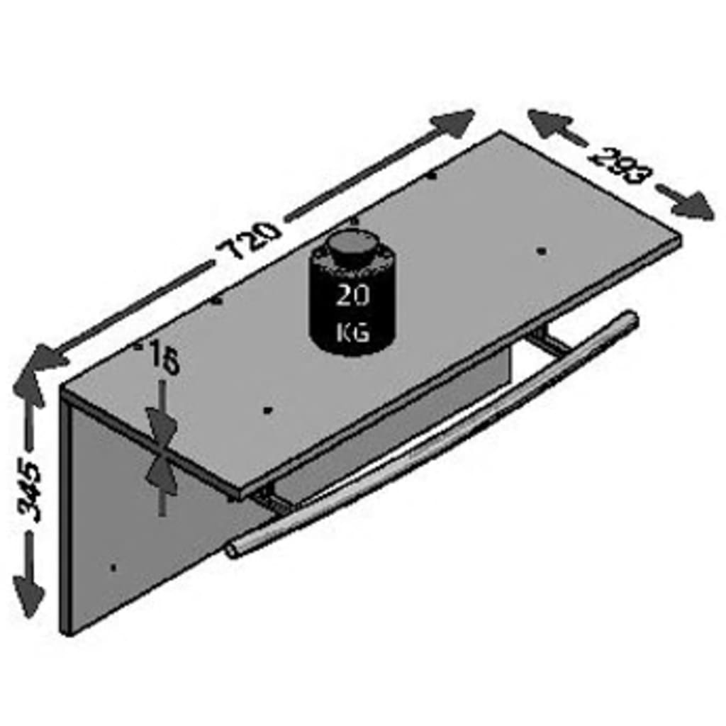 vidaXL Wandkapstok 72x29,3x34,5 cm zandeikenkleurig