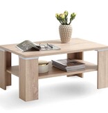 vidaXL Salontafel met schap 100x60x46 cm eikenkleurig