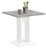 vidaXL Eettafel 70 cm betongrijs en wit