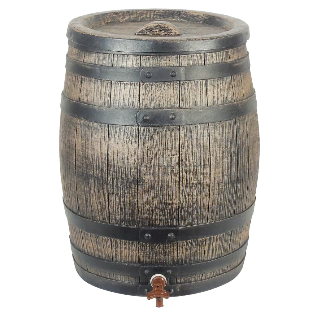 VidaXL Regenton met hout-look 120 L 50,5x66 cm bruin