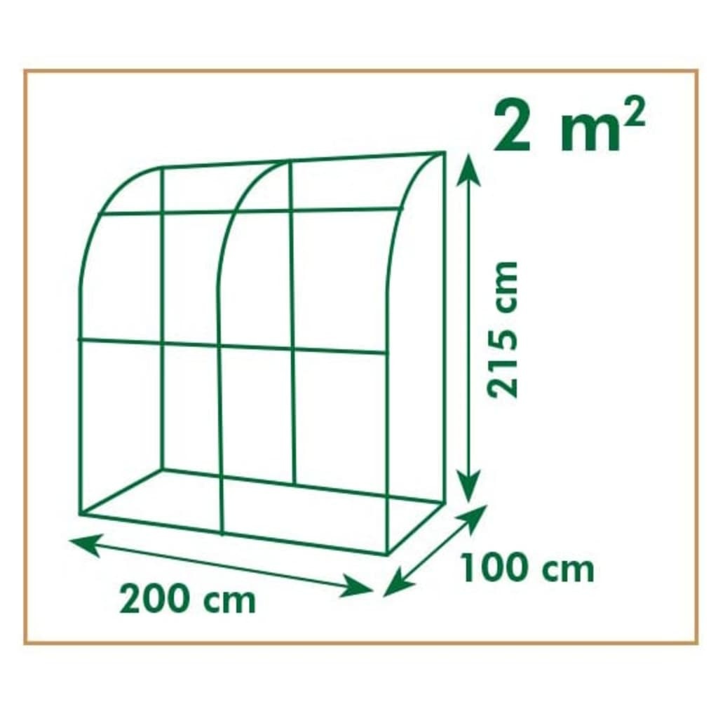 vidaXL Tuinkas tunnel 200x100x215 cm