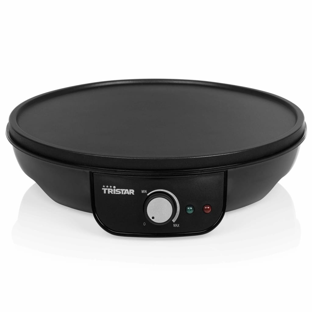 vidaXL Crêpemaker 1000 W 30 cm zwart