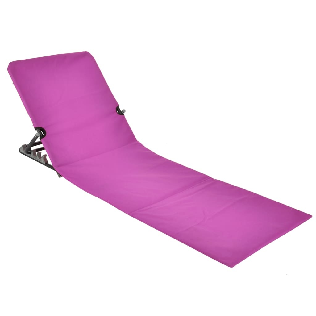 vidaXL Strandmat stoel opvouwbaar PVC roze