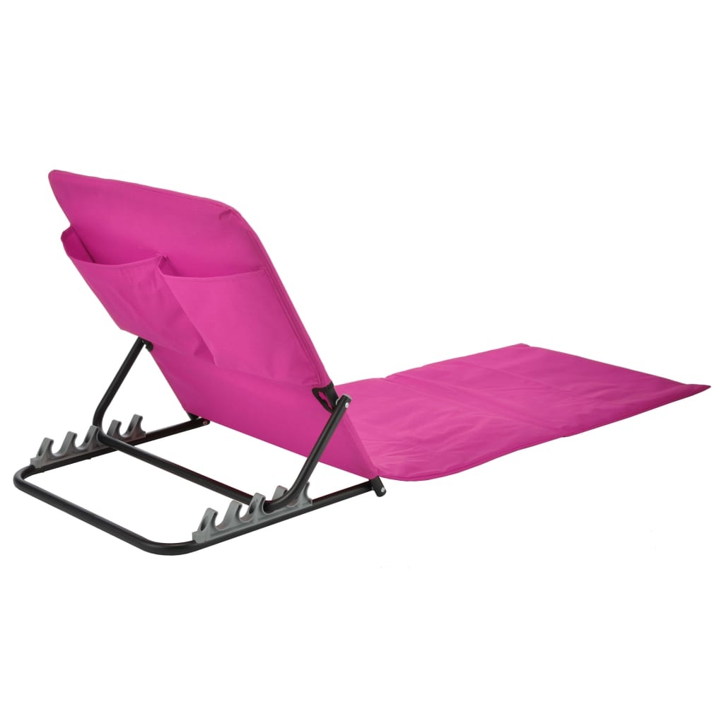 vidaXL Strandmat stoel opvouwbaar PVC roze