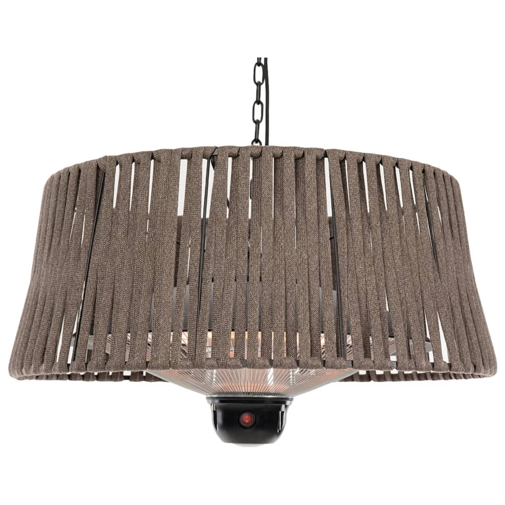 vidaXL Hangende verwarmer Artix Corda 1800 W halogeen bruin