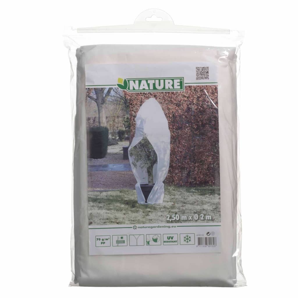 VidaXL Winterhoes met rits 70 g/m² 2,5x2x2 m wit