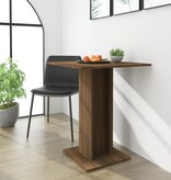 VidaXL Bistrotafel 60x60x75 cm bewerkt hout bruineikenkleurig