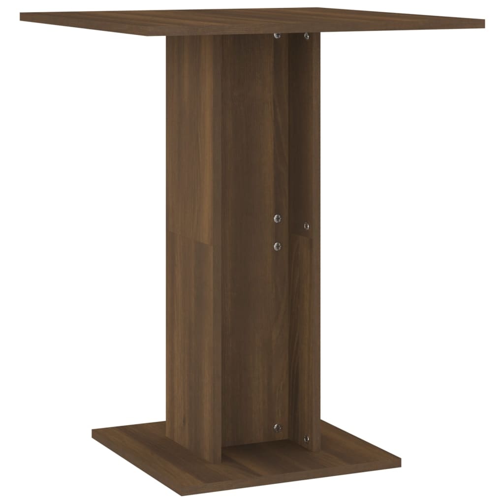 VidaXL Bistrotafel 60x60x75 cm bewerkt hout bruineikenkleurig
