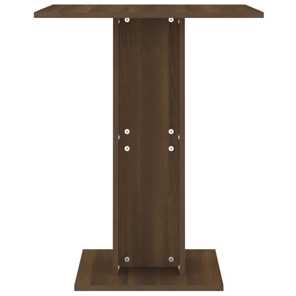 VidaXL Bistrotafel 60x60x75 cm bewerkt hout bruineikenkleurig
