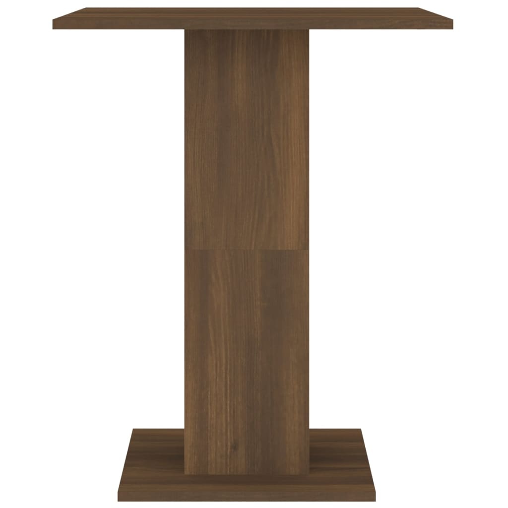 VidaXL Bistrotafel 60x60x75 cm bewerkt hout bruineikenkleurig