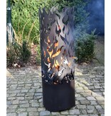 vidaXL Vuurton Flames koolstofstaal zwart FF408