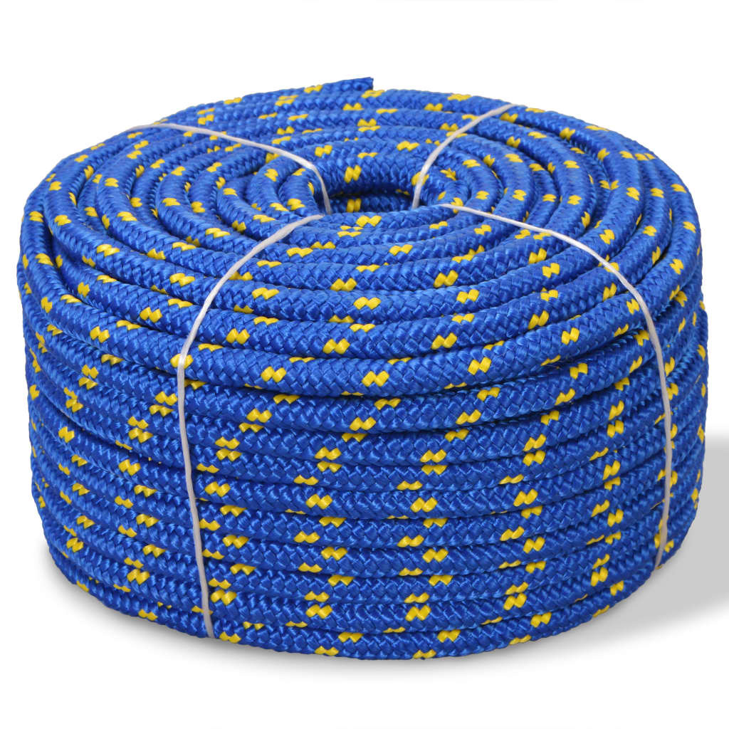 vidaXL Boot touw 6 mm 100 m polypropyleen blauw