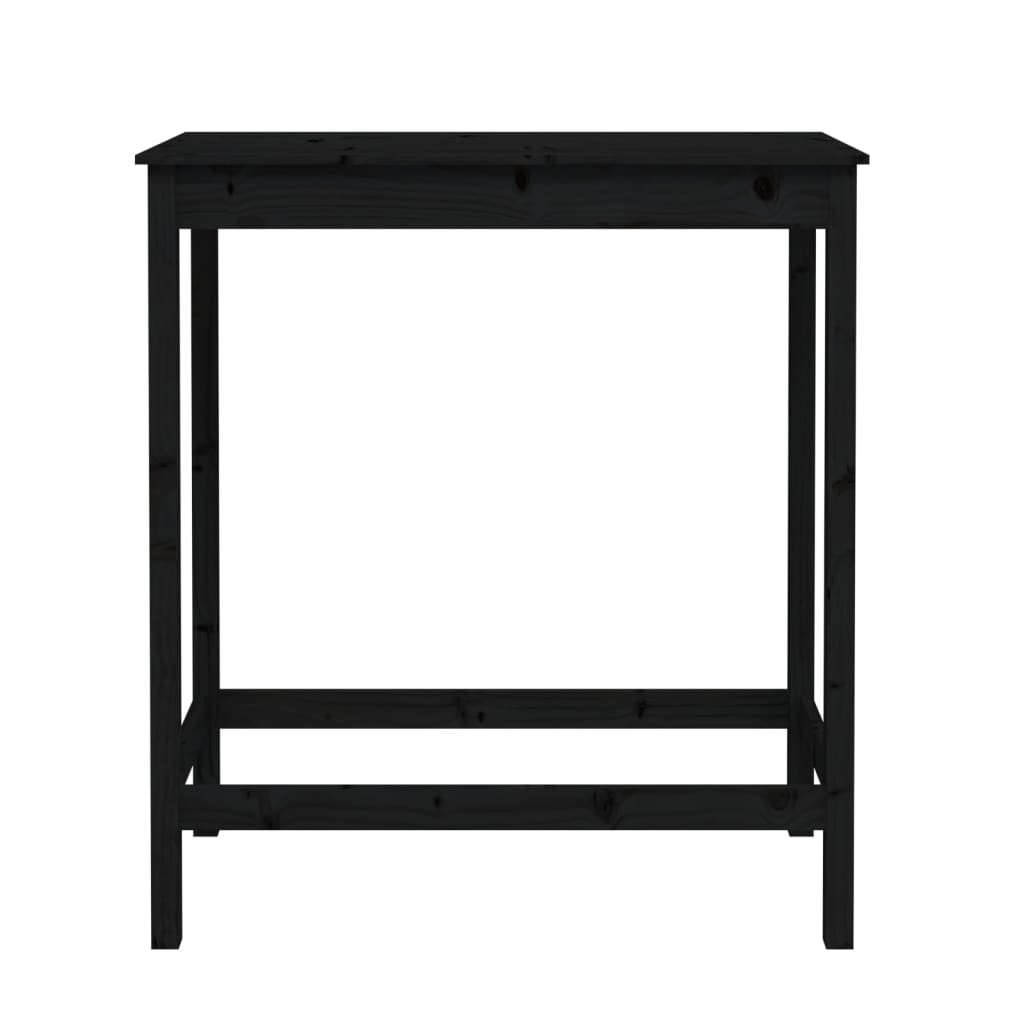 VidaXL Bartafel 100x50x110 cm massief grenenhout zwart