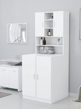 VidaXL Wasmachinekast 71x71,5x91,5 cm wit