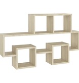 VidaXL Wandschap auto-vormig 82x15x51 cm spaanplaat sonoma eikenkleur