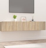 VidaXL Tv-meubelen 2 st 80x30x30 cm bewerkt hout sonoma eikenkleurig