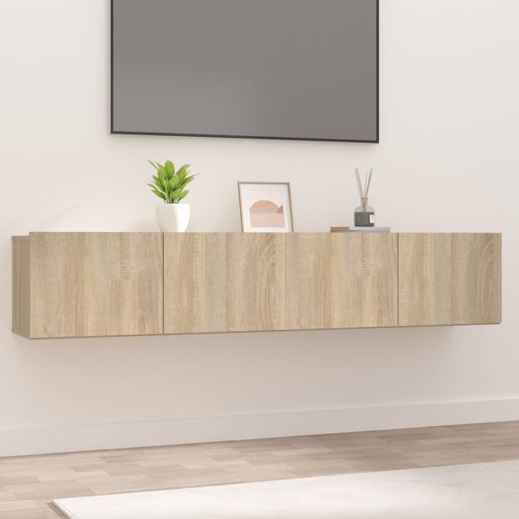 VidaXL Tv-meubelen 2 st 80x30x30 cm bewerkt hout sonoma eikenkleurig