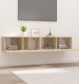 vidaXL Tv-meubelen 2 st 80x30x30 cm bewerkt hout sonoma eikenkleurig