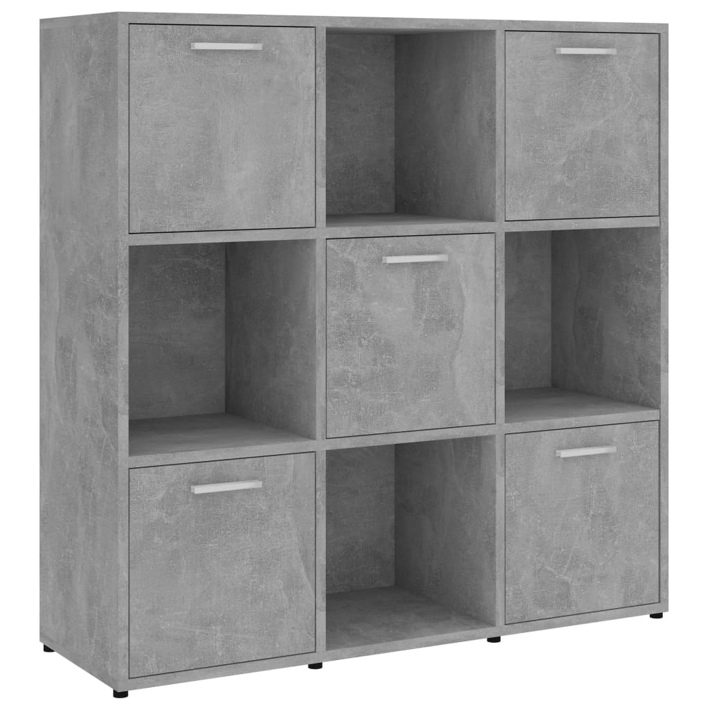 VidaXL Boekenkast 90x30x90 cm spaanplaat betongrijs
