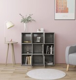 VidaXL Boekenkast 90x30x90 cm spaanplaat betongrijs