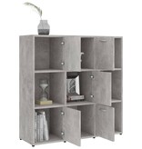 VidaXL Boekenkast 90x30x90 cm spaanplaat betongrijs
