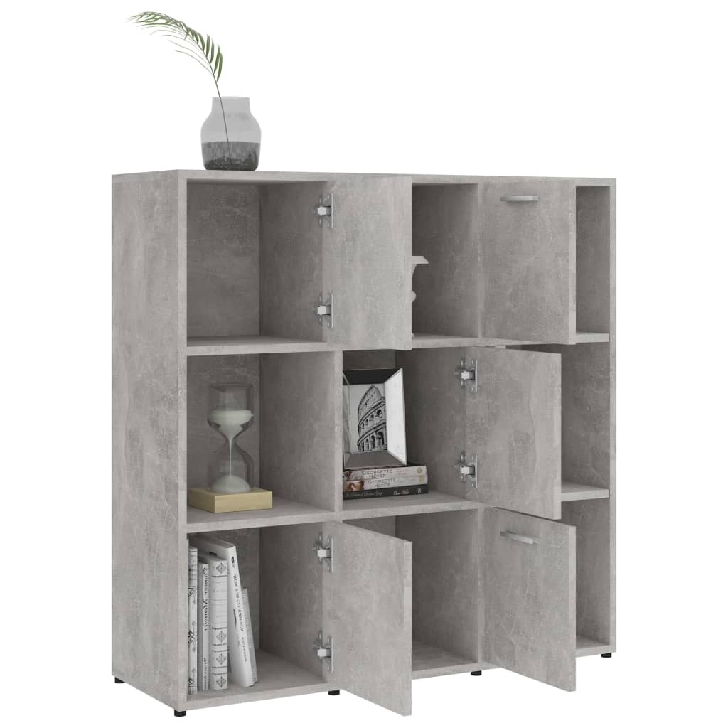 VidaXL Boekenkast 90x30x90 cm spaanplaat betongrijs