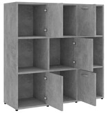 VidaXL Boekenkast 90x30x90 cm spaanplaat betongrijs
