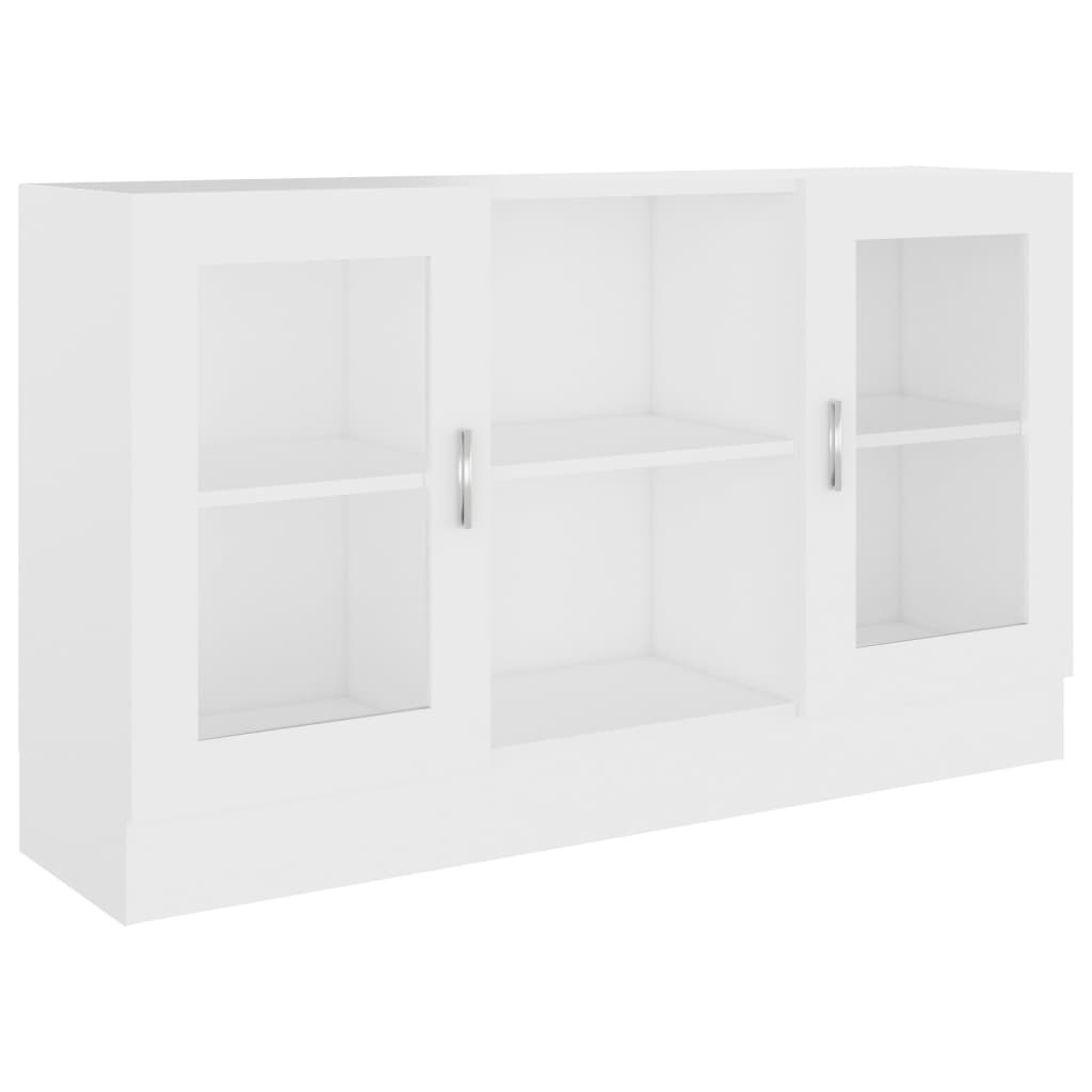 VidaXL Vitrinekast 120x30,5x70 cm spaanplaat wit