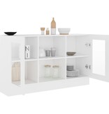 VidaXL Vitrinekast 120x30,5x70 cm spaanplaat wit
