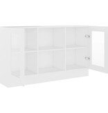 VidaXL Vitrinekast 120x30,5x70 cm spaanplaat wit