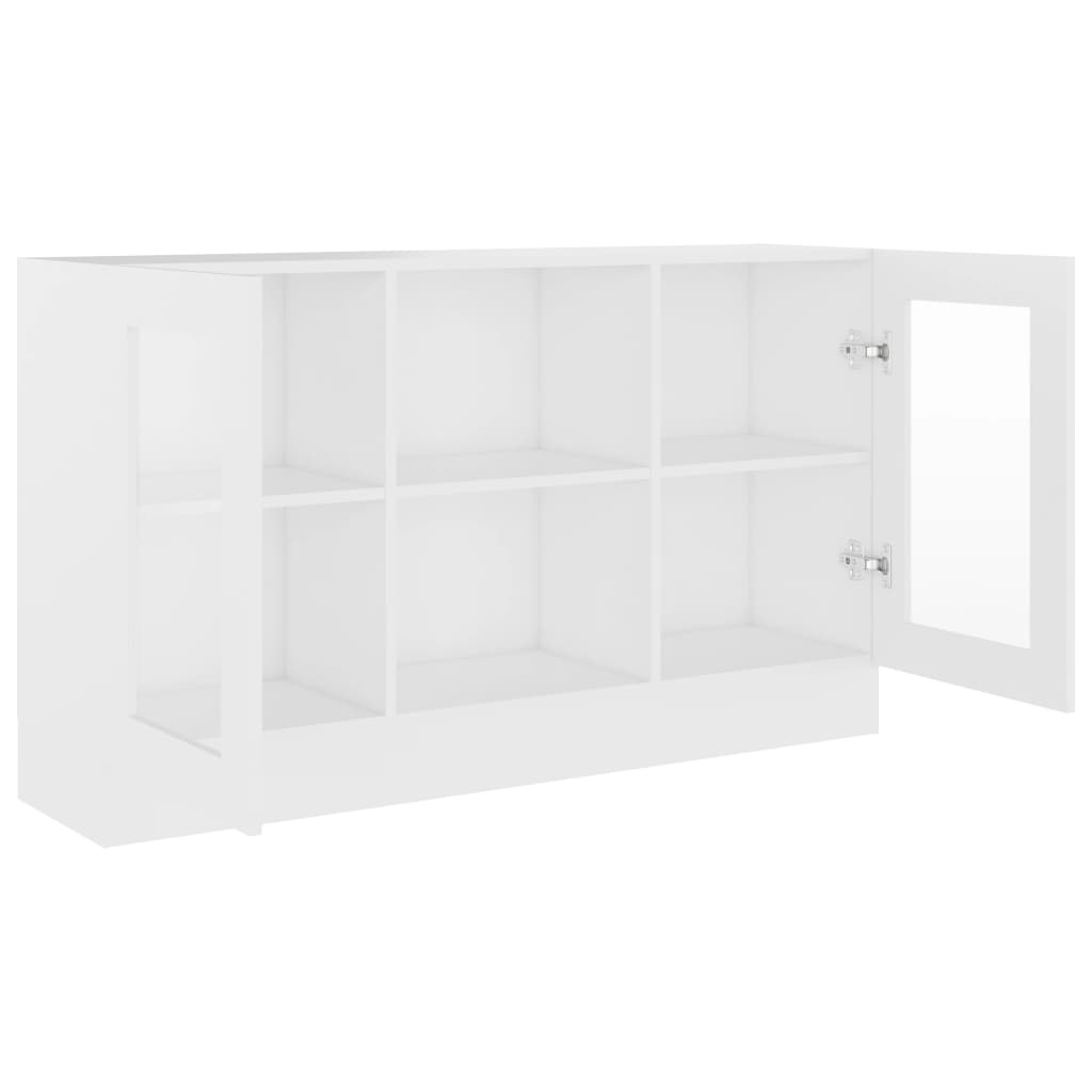 VidaXL Vitrinekast 120x30,5x70 cm spaanplaat wit