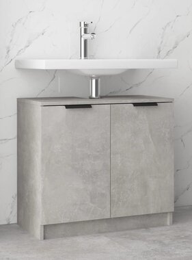 VidaXL Badkamerkast 64,5x33,5x59 cm bewerkt hout betongrijs